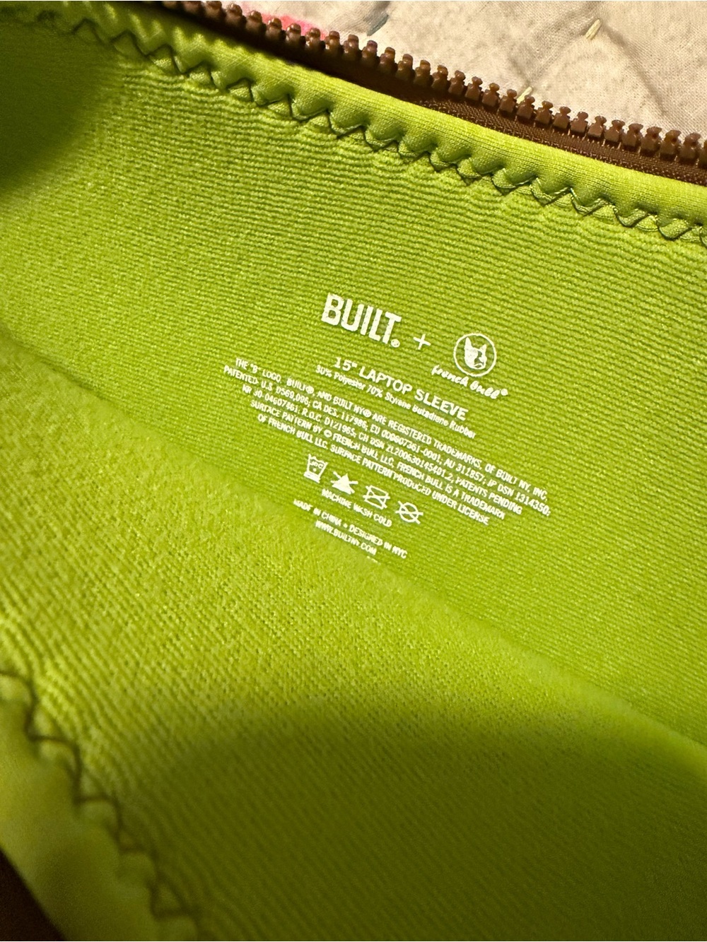 Built Multicolor Geometric Laptop Sleeve, 15”, pre-owned. - Picture 2 of 3